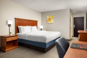 um quarto de hotel com uma cama e uma secretária em Hampton Inn Memphis-Walnut Grove/Baptist East em Memphis