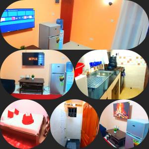 a collage of photos of a kitchen and a room at JAYDE COSSY HOMES in Nakuru