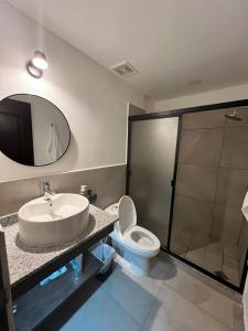 Phòng tắm tại Moonlight Apartment