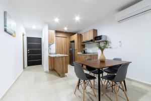 Η κουζίνα ή μικρή κουζίνα στο lindo y nuevo a 1 min de la playa by g p s rentas