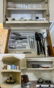 Kuchyň nebo kuchyňský kout v ubytování The vintage apartment