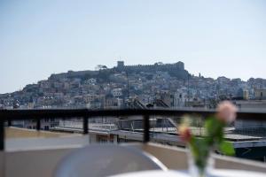 a view of a city from the top of a building at Oceanis Hotel in Kavála