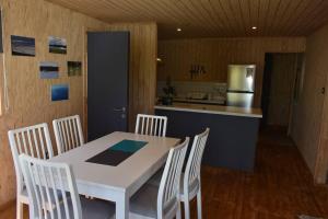 A kitchen or kitchenette at Beautiful Don Pedro Cabin, Chilean Patagonia.