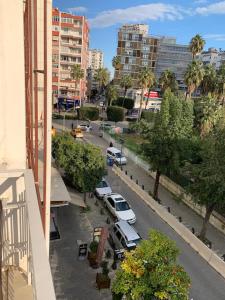 a view of a street with cars parked in a parking lot at LuxuryHome in Seyhan