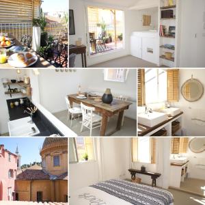 a collage of photos of a kitchen and a house at Ze Perfect Place - Vieux Nice - Exceptionnel Appartement - Calme et Terrasse avec vues in Nice