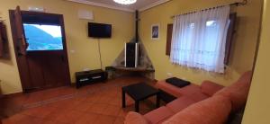 A television and/or entertainment centre at Apartamentos Esqueiro