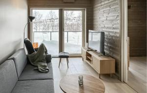 a living room with a couch and a television at 2 Bedroom Nice Apartment In Geilo in Geilo