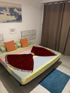 Łóżko lub łóżka w pokoju w obiekcie Vivienda Vacacional con Vistas a La Gomera y La Palma