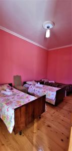 Postel nebo postele na pokoji v ubytování Rita Gujejiani Guest House
