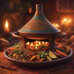 a display of vegetables in front of a small oven at Welkom ketama bro hotil hassan in Ketama