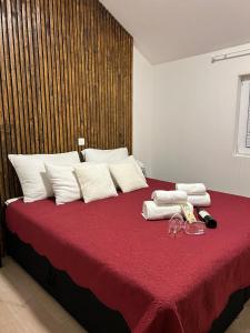 Postel nebo postele na pokoji v ubytování Apartman Leina
