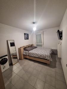蒙佩利爾的住宿－Appartement T2 à Montpellier，一间卧室配有一张床和一台电视