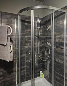 Koupelna v ubytování Muzeja apartamenti