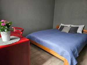 Postel nebo postele na pokoji v ubytování Muzeja apartamenti