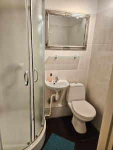 Koupelna v ubytování Muzeja apartamenti