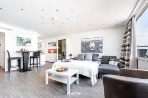 Postel nebo postele na pokoji v ubytování Ferienwohnung Marina Apartment 9403 in Marina Wendtorf