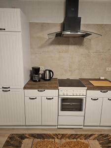 Kuchyň nebo kuchyňský kout v ubytování Spreewald Ferienwohnung Lübben