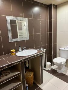 Et badeværelse på Appartement sous les toits