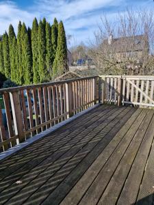 Μπαλκόνι ή βεράντα στο Ferien-Monteurswohnung Christa am Hermannsweg +2 φωτογραφίες