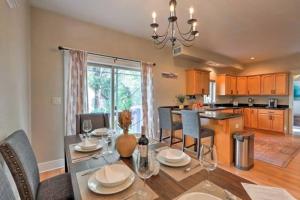 a kitchen and dining room with a table and chairs at Weekly Discount - Cozy Elegant Flagstaff House in Flagstaff