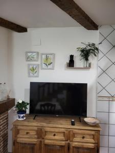 TV a/nebo společenská místnost v ubytování El Refugio de Gredos