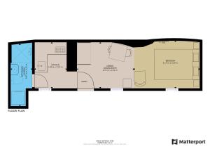 a floor plan of a house at Little Venice Studio By Morethanstays in London