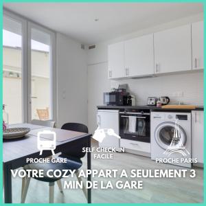 Kitchen o kitchenette sa Cozy Appart 4 Proche gare - Cozy Houses