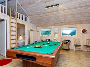 a billiard room with a pool table in it at Three-Bedroom Holiday home in Silkeborg 3 in Dalsgårde