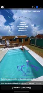 a poster for a house with a swimming pool at CÁBAÑAs , S,E,2 in Villa Los Aromos