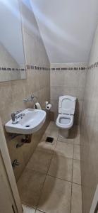 ルハン・デ・クージョにあるAlojamiento en Luján de Cuyoの洗面台とトイレ付きのバスルーム +3枚の写真