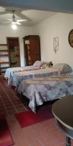 a bedroom with two beds in a room at Casa Pato in Mariano J. Haedo