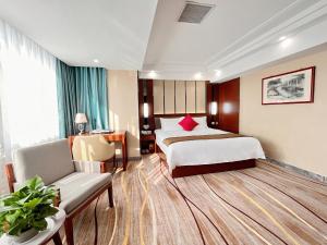 Postel nebo postele na pokoji v ubytování Skyline Plaza Hotel Guangzhou + 37 fotografií