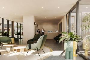 Posezení v ubytování Urban Rest Sylvia Park Apartments