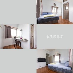 Giường trong phòng chung tại Jinshawan B&B