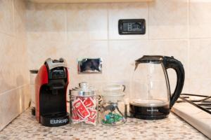 eine Küchentheke mit Kaffeemaschine und Mixer in der Unterkunft Accogliente bilocale posizione strategica in Moncalieri