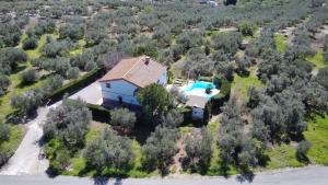 uma vista aérea de uma casa com piscina em Casa Lo Pinto Private Pool Villa South of El Torcal em La Joya