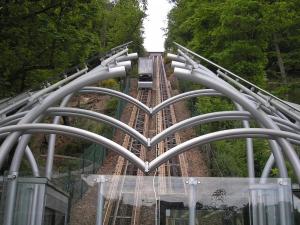 an amusement park ride with a roller coaster at Lilulodge in Stavelot