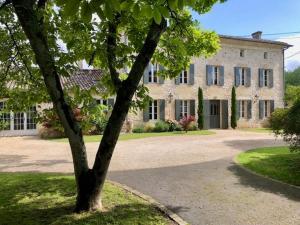a large building with a tree in front of it at Domaine des Monges in Saint-Seurin-de-Prats