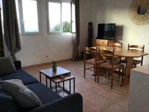 TV a/nebo společenská místnost v ubytování Gîtes et Astrotourisme en Corse