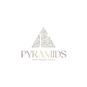 una plantilla de logotipo de pirámide para una tarjeta de resort para fiestas en Pyramids Park Resort Cairo en El Cairo