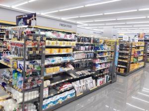 a store aisle with many different types of products at Lake Hills Sokrisan Hotel in Boeun