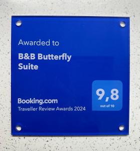 Certifikát, hodnocení, plakát nebo jiný dokument vystavený v ubytování B&B Butterfly Suite