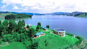 an island in the middle of a lake at Nyamunyonyi Tourism Resort in Kabale