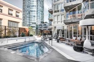 a swimming pool on a balcony with a building at Rincon Hill 1BR w Gym Lounge nr Embarcadero SFO-763 in San Francisco