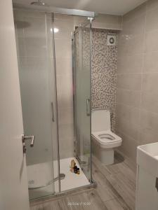 Et badeværelse på Apartamento Shoping Center