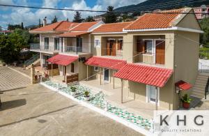 a rendering of a house with red roof at Hermes luxury apartment in Vlachata village! in Vlachata