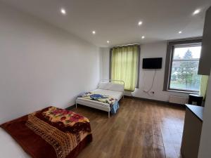 a room with a bed and a tv in it at Anerly Road in London