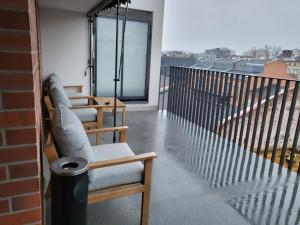 Balkón nebo terasa v ubytování Apartament BOHEMA na Szwedzkiej, METRO