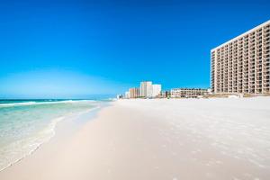 a view of the beach in front of a hotel at Sundestin Beach Resort in Destin