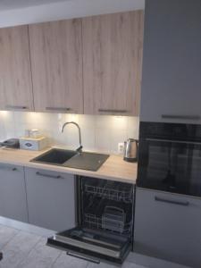 Dapur atau dapur kecil di Apartman Maja